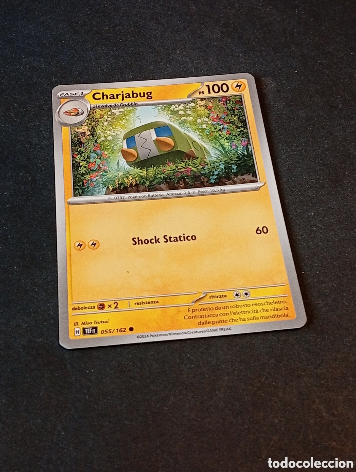 Otros Art&iacute;culos de Coleccionismo en Papel: Carta Pok&eacute;mon charjabug.