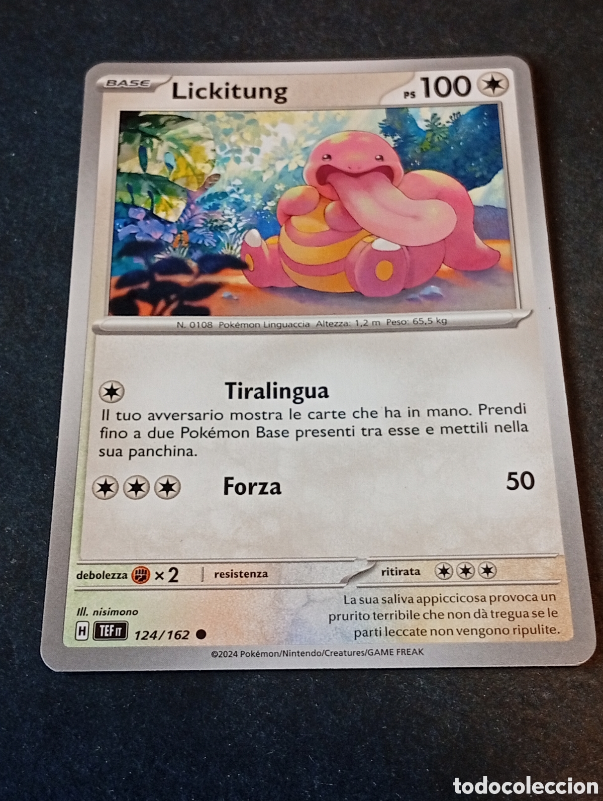 Otros Art&iacute;culos de Coleccionismo en Papel: Carta Pok&eacute;mon Lickitung....