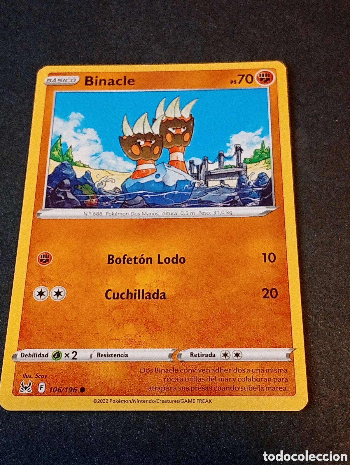 Otros Art&iacute;culos de Coleccionismo en Papel: Carta Pok&eacute;mon Binacle....