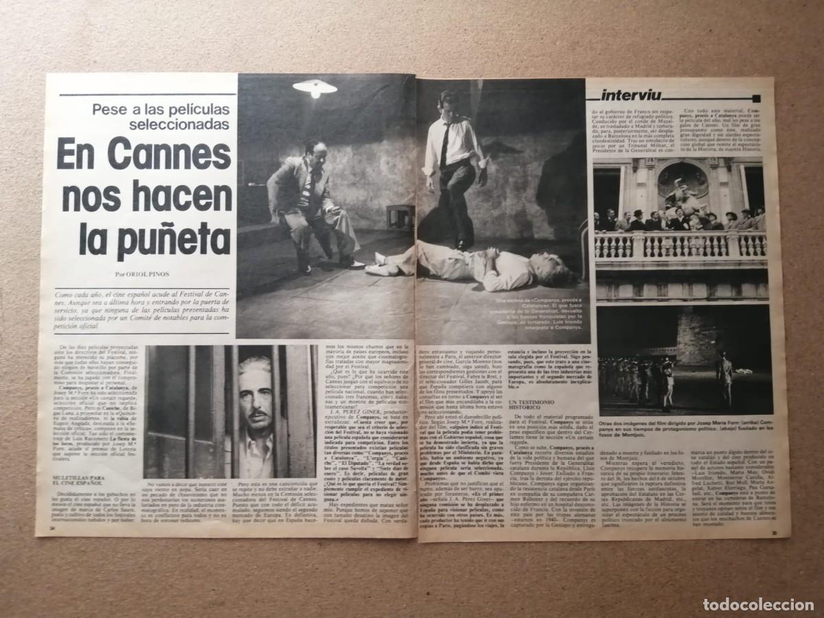 Otros Art&iacute;culos de Coleccionismo en Papel: REPORAJE. CINE ESPA&Ntilde;OL, EN CANNES NOS HACEN LA PU&Ntilde;ETA