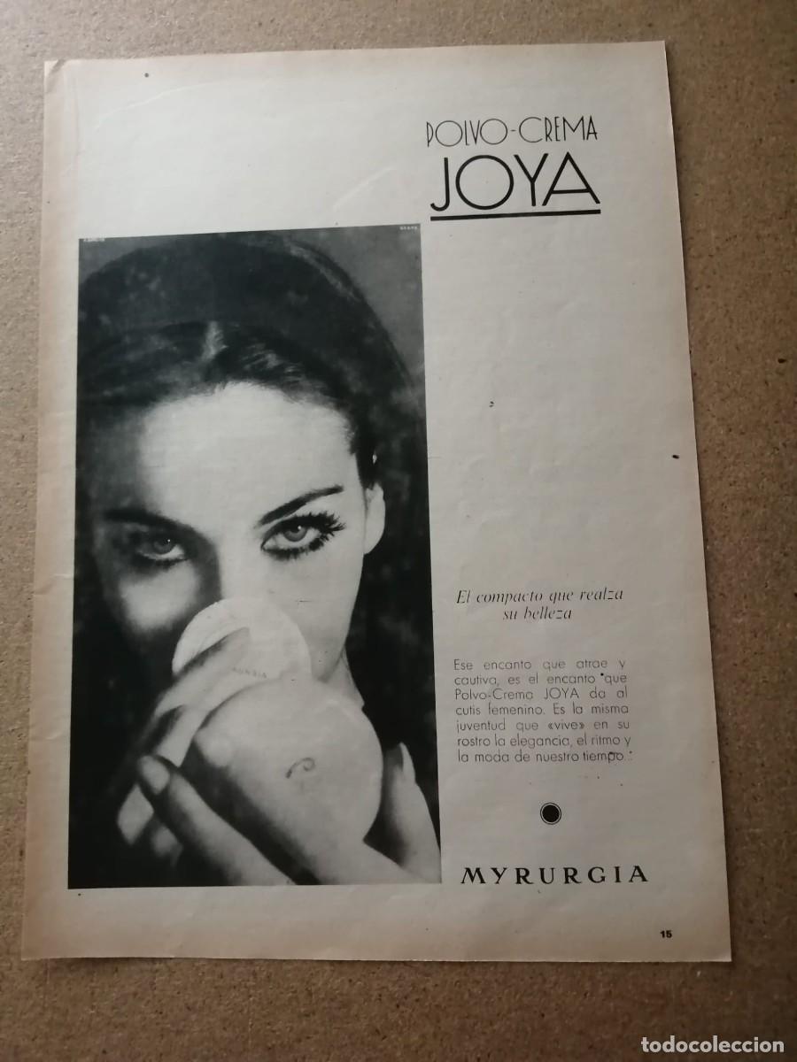 Otros Art&iacute;culos de Coleccionismo en Papel: ANUNCIO. POLVO CREMA JOYA, DE MYRURGIA