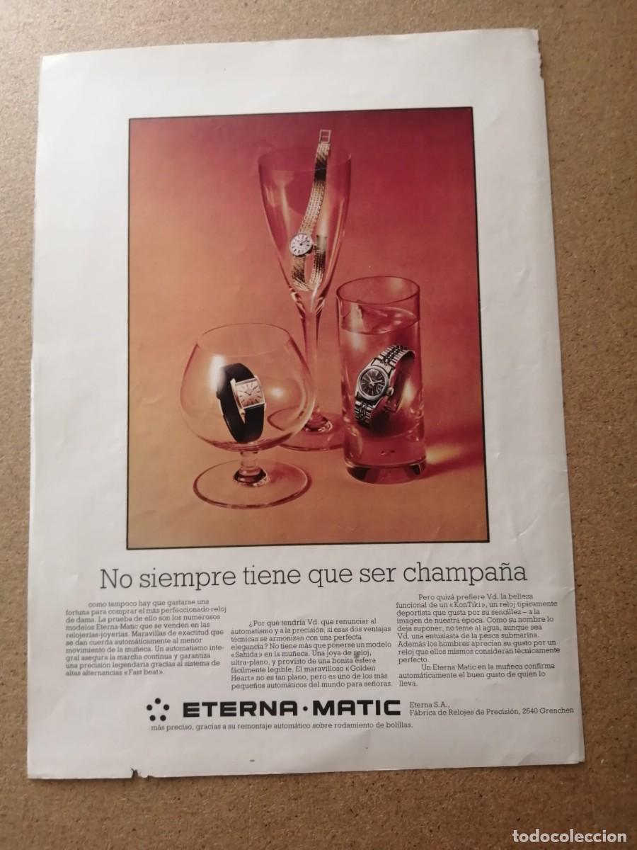Otros Art&iacute;culos de Coleccionismo en Papel: ANUNCIO. RELOJES ETERNA MATIC
