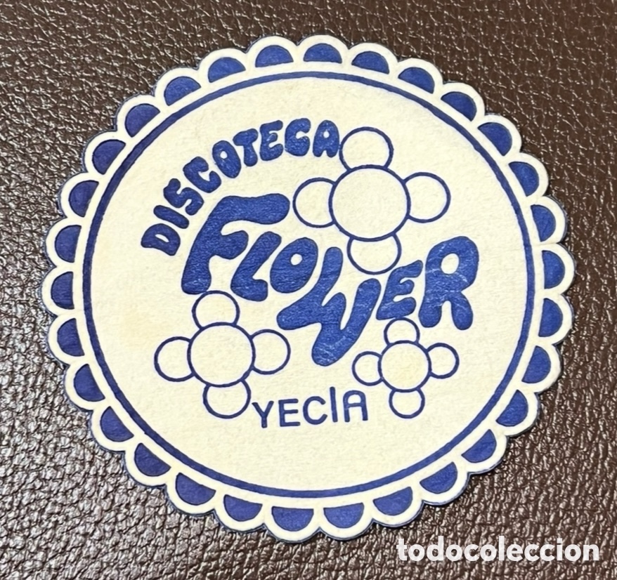 Otros Art&iacute;culos de Coleccionismo en Papel: Posavasos. Discoteca FLOWER. Yecla. Murcia. A&ntilde;os 70.