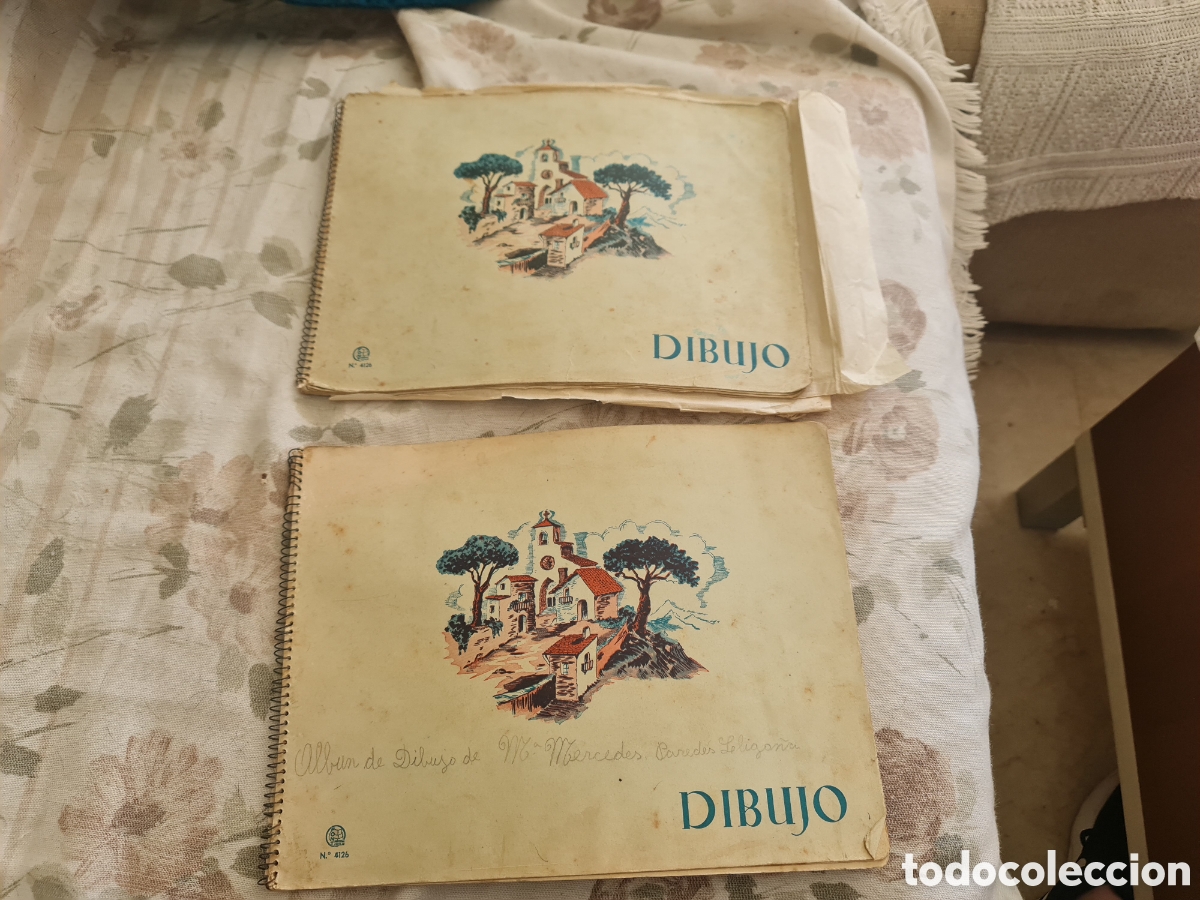 Otros Art&iacute;culos de Coleccionismo en Papel: Antiguos &Aacute;lbumes de Dibujo Escolar (1954) &ndash; Pieza Original de Colecci&oacute;n