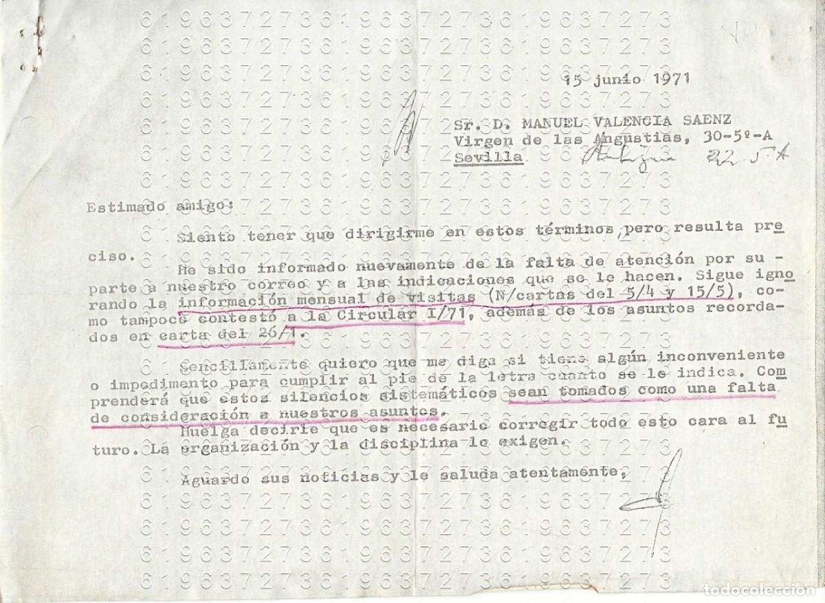 Otros Art&iacute;culos de Coleccionismo en Papel: RENTERIA NIESSEN CARTA A SEVILLA 1971 M22