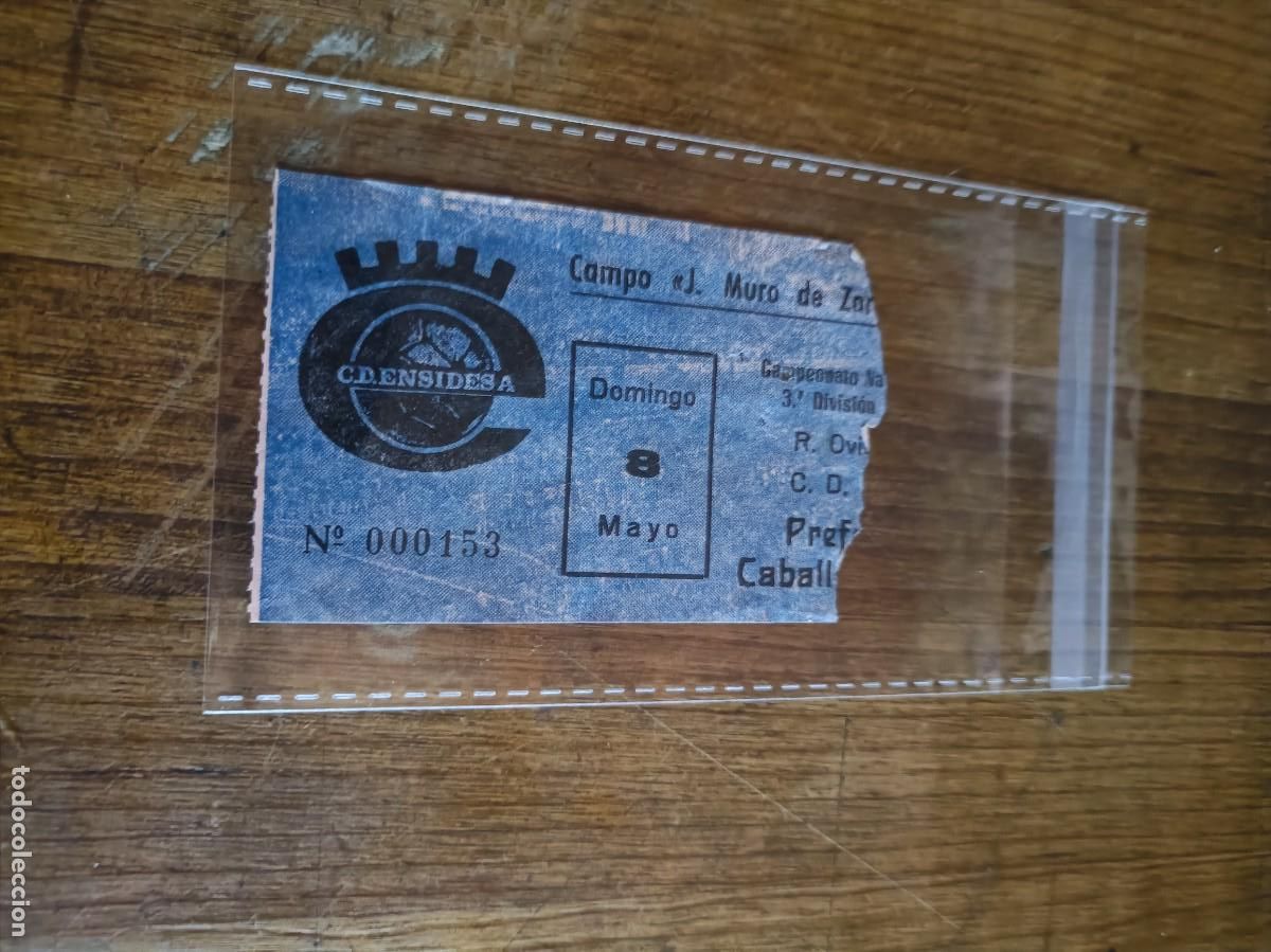 Otros Art&iacute;culos de Coleccionismo en Papel: ENTRADA TICKET FUTBOL REAL OVIEDO - C.D .ENSIDESA