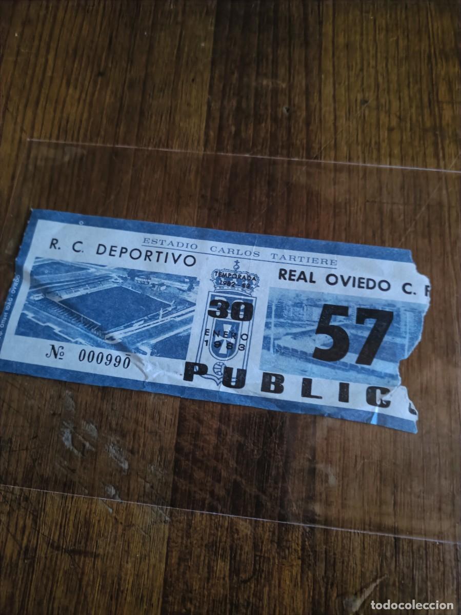 Otros Art&iacute;culos de Coleccionismo en Papel: ENTRADA TICKET FUTBOL R.C.DEPORTIVO - REAL OVIEDO - REAL OVIEDO A&Ntilde;O 1983