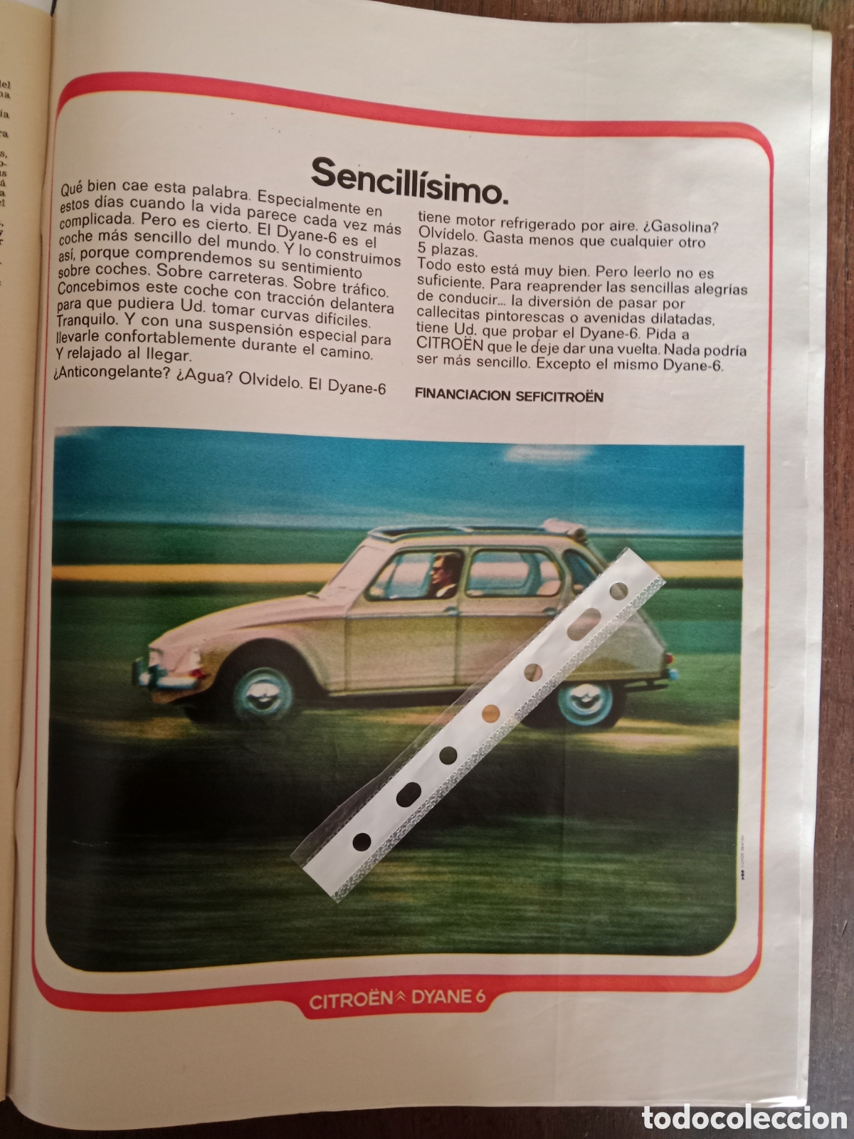Otros Art&iacute;culos de Coleccionismo en Papel: Publicidad autom&oacute;vil Citroen dyane de 1972