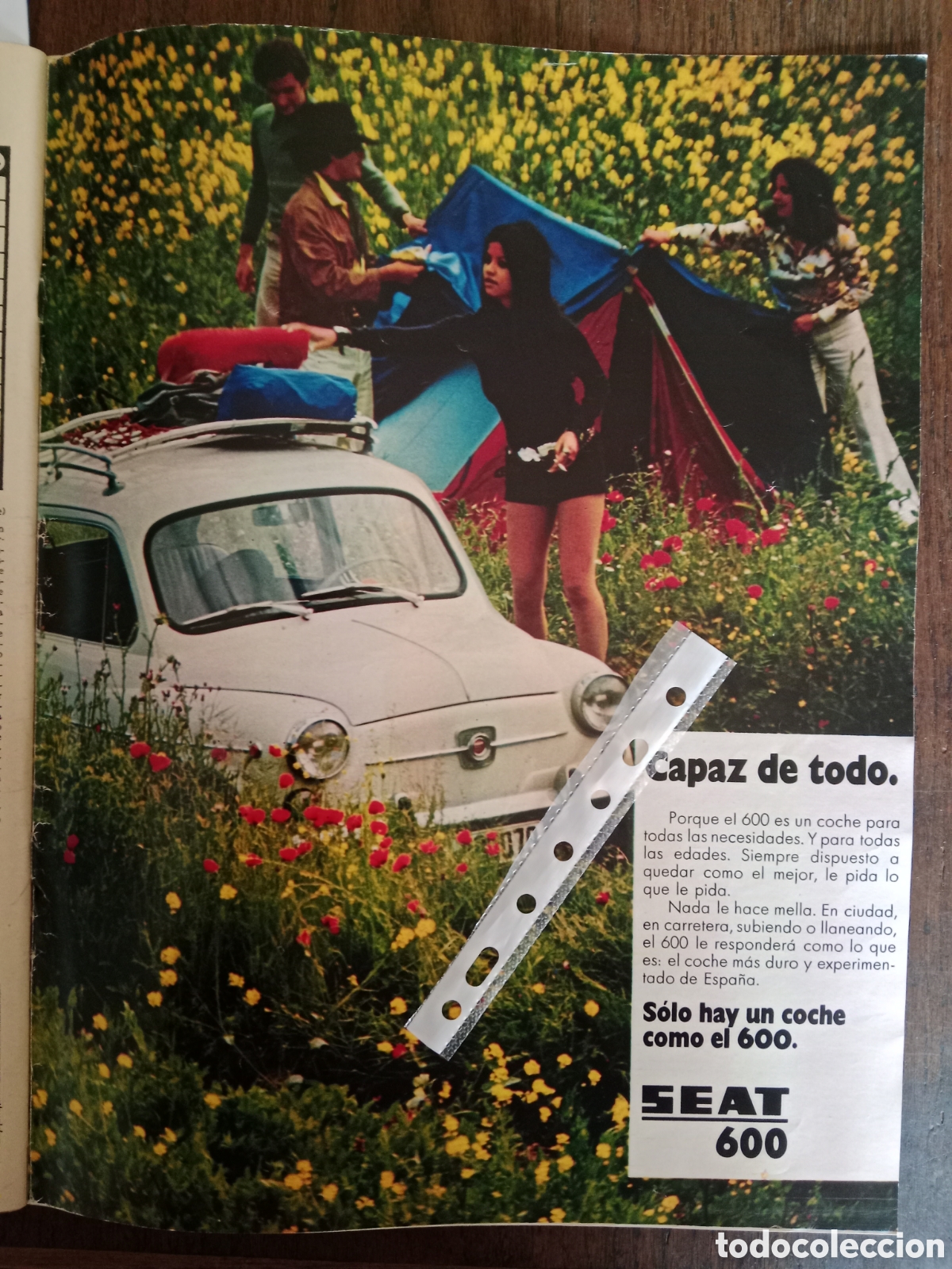 Otros Art&iacute;culos de Coleccionismo en Papel: Publicidad autom&oacute;vil Seat 600 de 1971