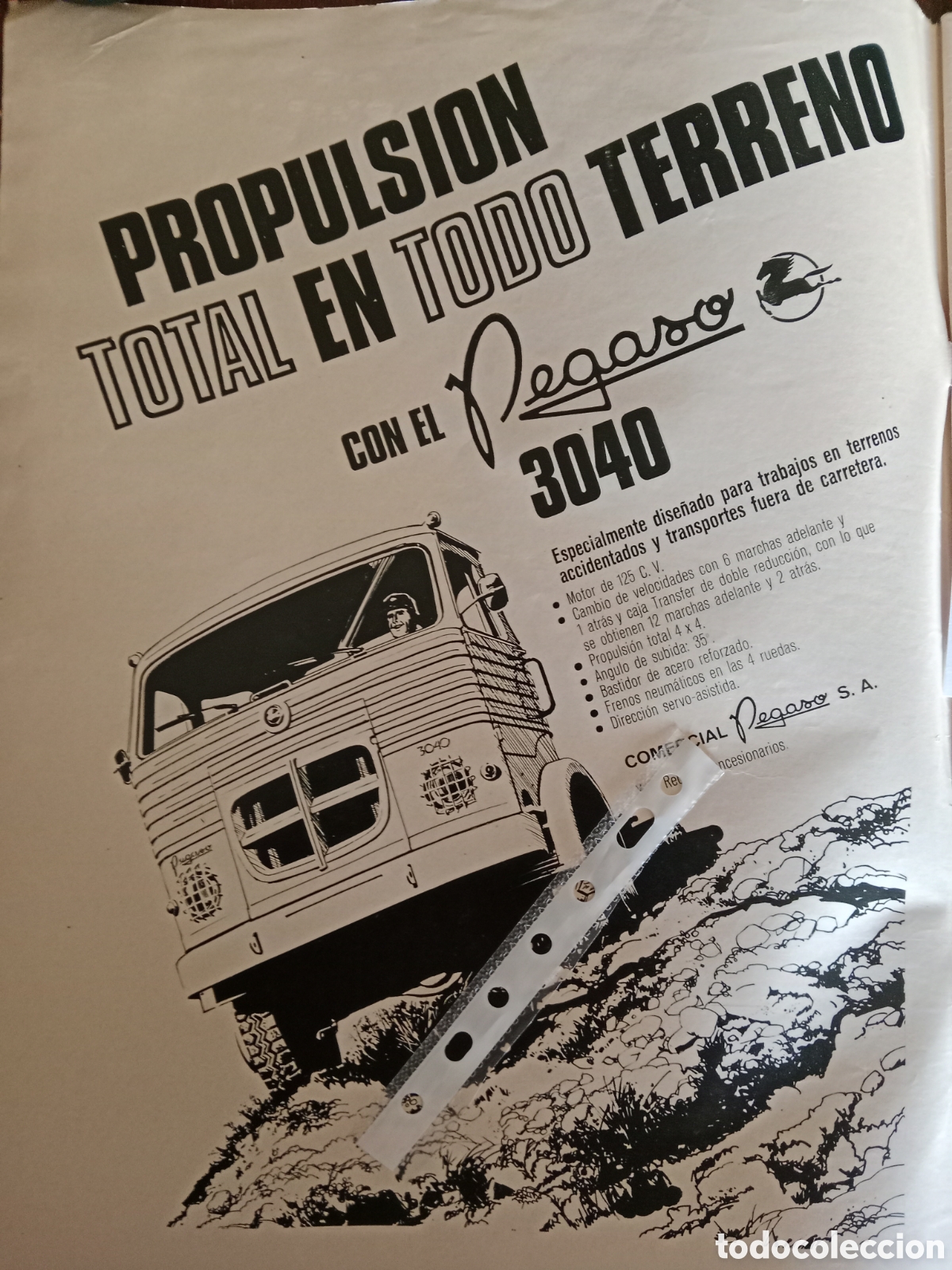 Otros Art&iacute;culos de Coleccionismo en Papel: Publicidad cami&oacute;n Pegaso 3040 de 1967