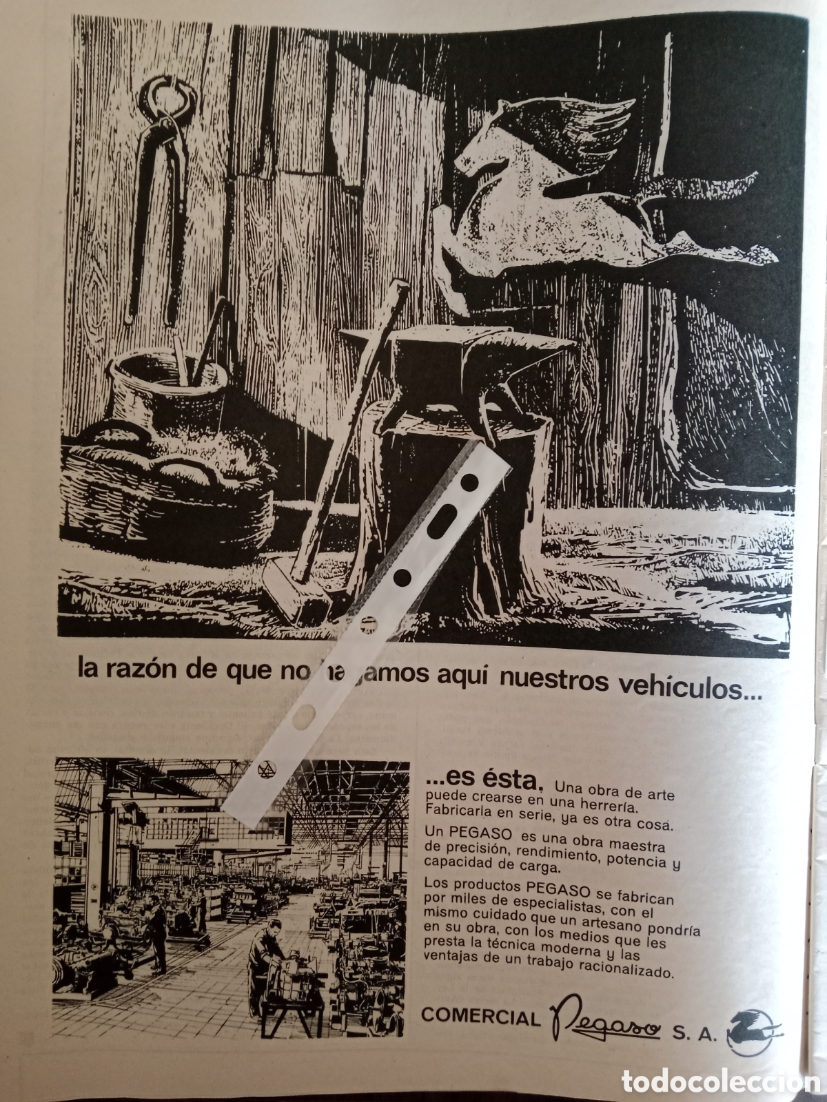 Otros Art&iacute;culos de Coleccionismo en Papel: Publicidad cami&oacute;n Pegaso de 1967
