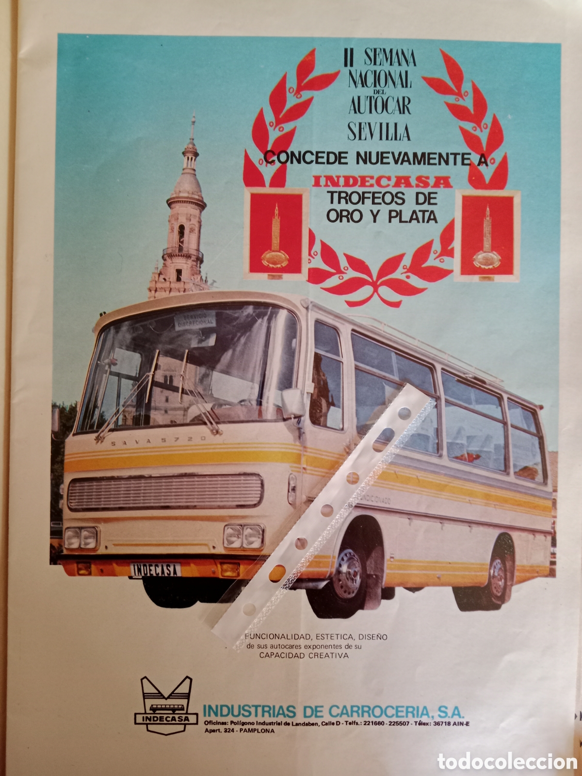 Otros Art&iacute;culos de Coleccionismo en Papel: Publicidad autocar industrias carrocer&iacute;as indecasa