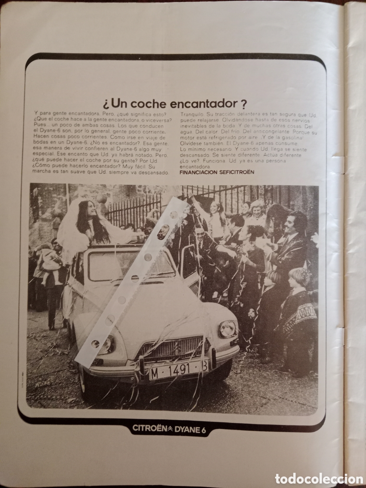 Otros Art&iacute;culos de Coleccionismo en Papel: Publicidad autom&oacute;vil Citroen dyane de 1972