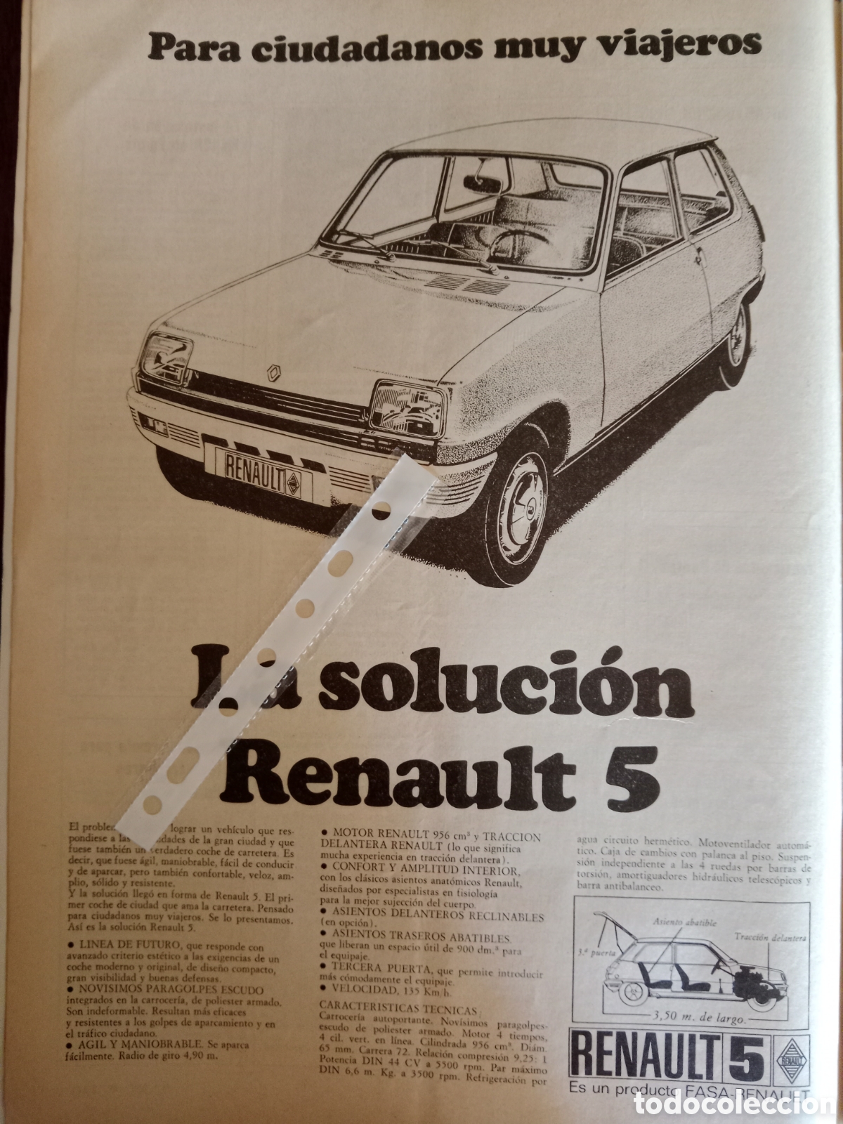 Otros Art&iacute;culos de Coleccionismo en Papel: Publicidad autom&oacute;vil Renault 5 de 1972