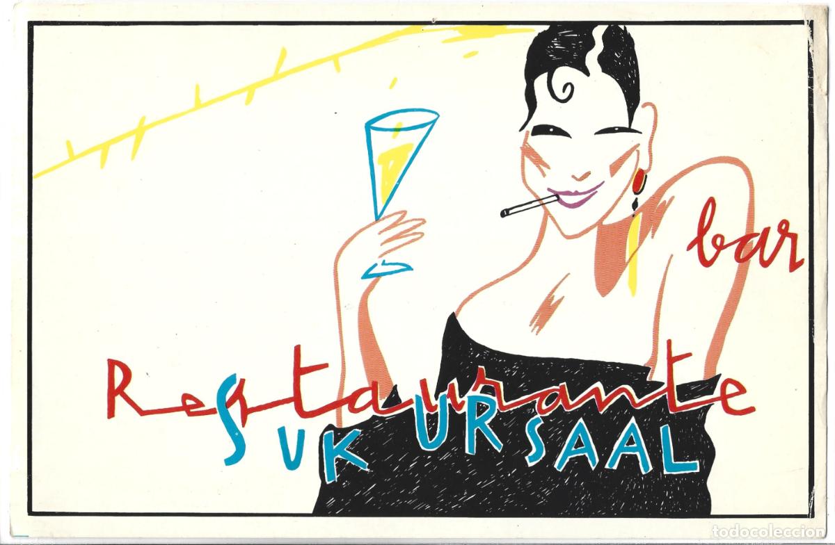 Otros Art&iacute;culos de Coleccionismo en Papel: JAVIER MARISCAL-INVITACION A LA RE INAUGURACION DEL BAR RESTAURANTE SUKURSAAL-1979