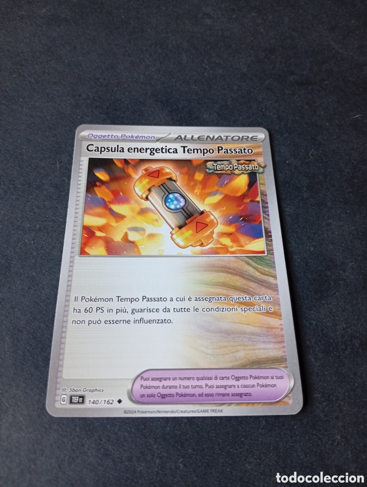 Otros Art&iacute;culos de Coleccionismo en Papel: Carta Pok&eacute;mon c&aacute;psula energ&eacute;tica tempo passato