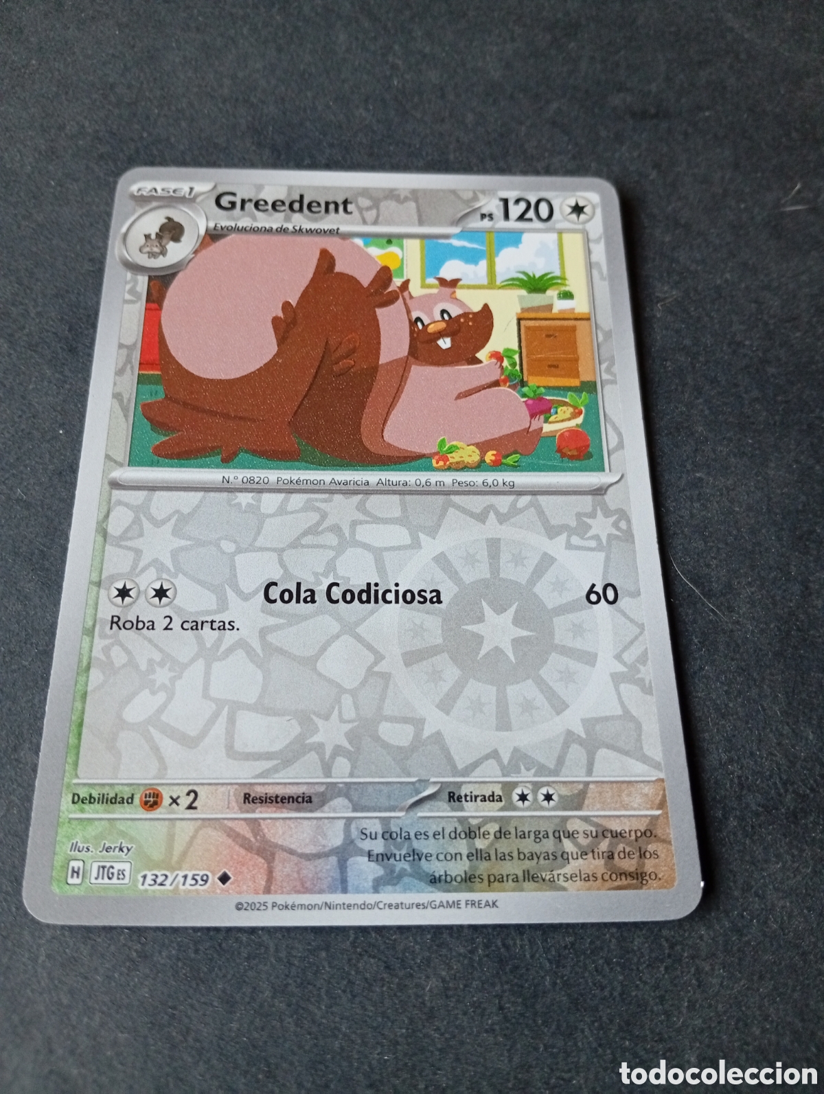Otros Art&iacute;culos de Coleccionismo en Papel: Carta Pok&eacute;mon greedent