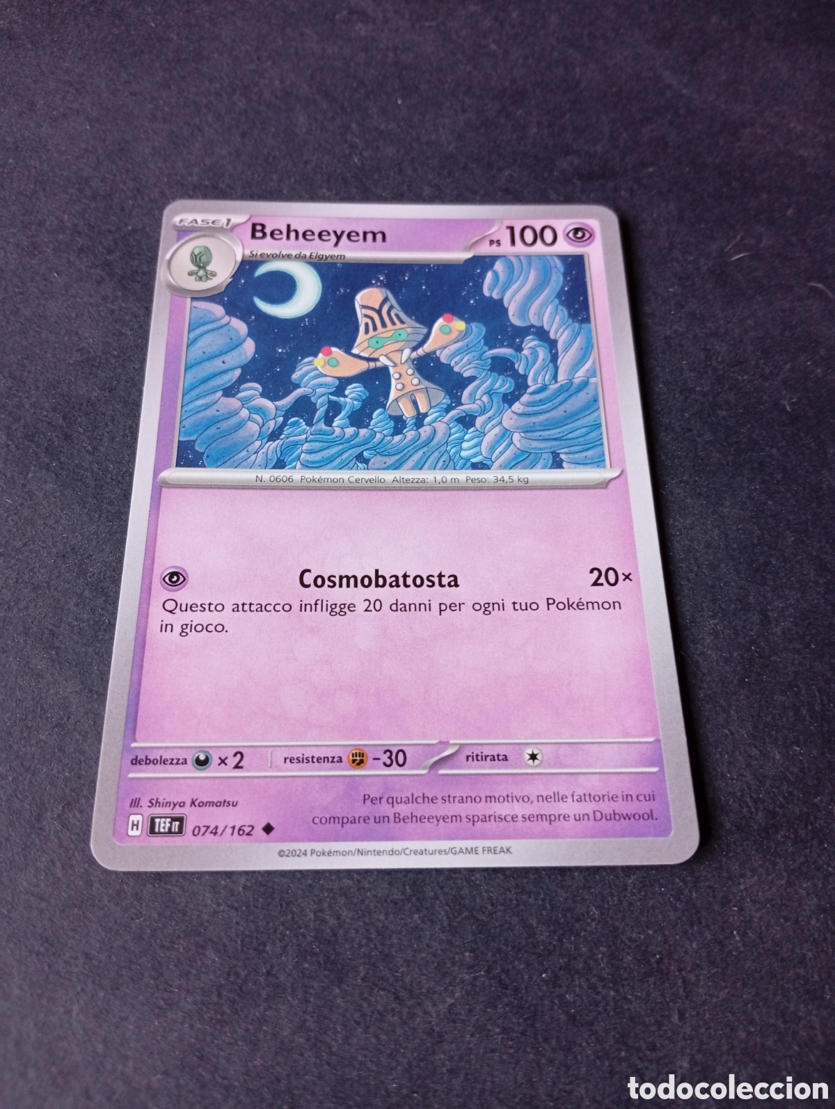 Otros Art&iacute;culos de Coleccionismo en Papel: Carta Pok&eacute;mon Beheeyem