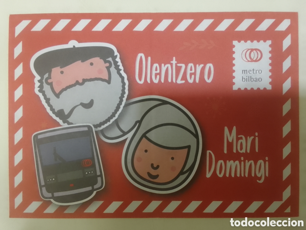 Otros Art&iacute;culos de Coleccionismo en Papel: Carta Olentzero y Mari Domingi metro bilbao.