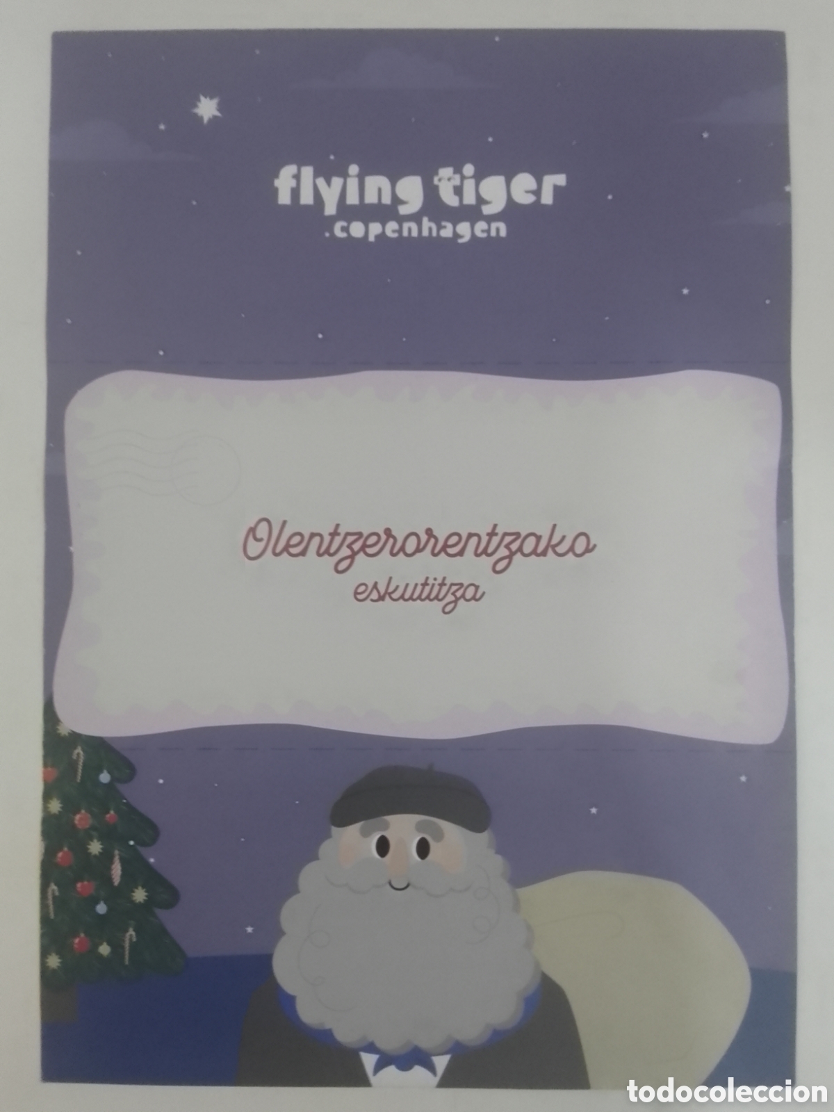 Otros Art&iacute;culos de Coleccionismo en Papel: Carta Olentzero flying tiger copenhagen.