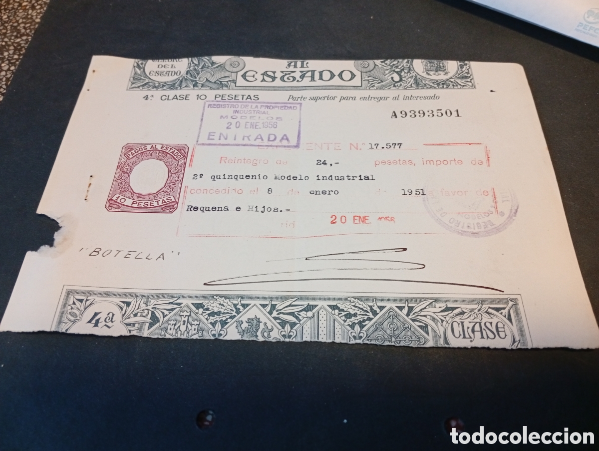 Otros Art&iacute;culos de Coleccionismo en Papel: Pagos Al Estado 10 pesetas 1951