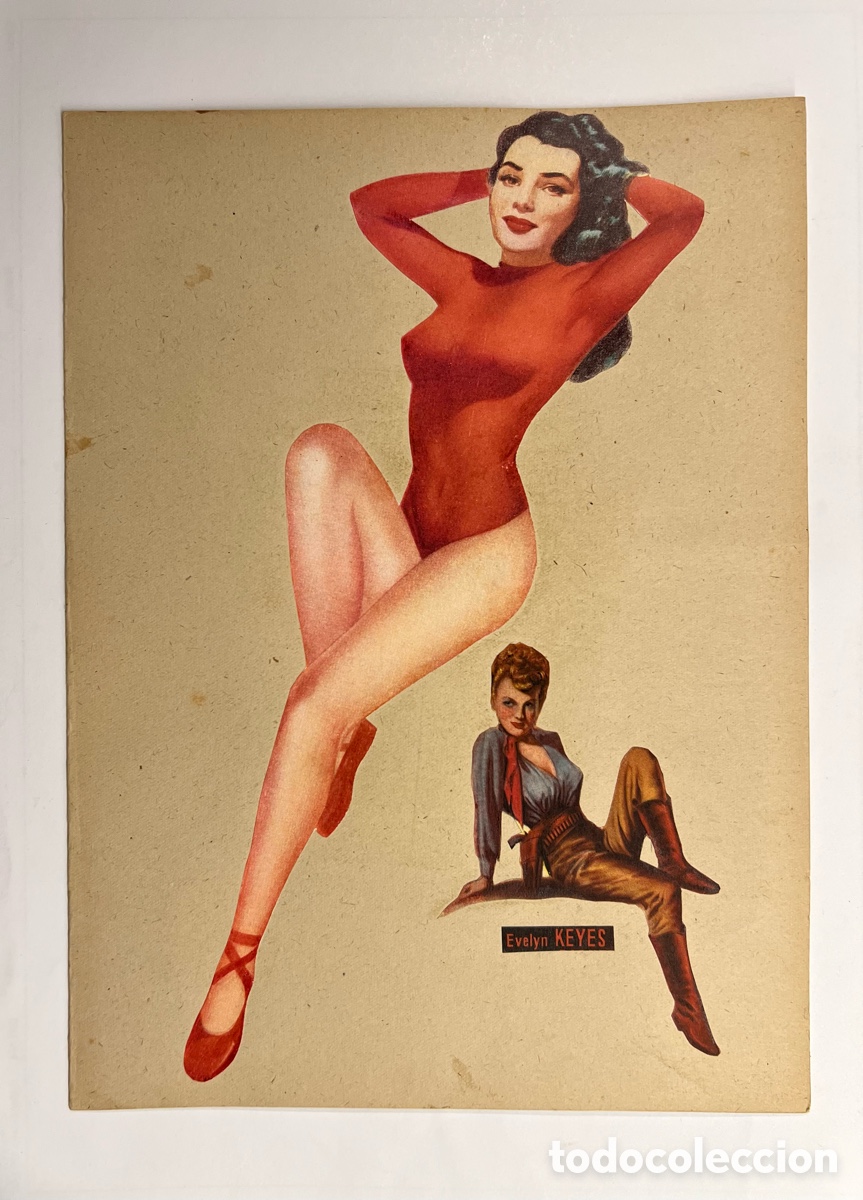 Otros Art&iacute;culos de Coleccionismo en Papel: Evelyn Keyes.. Actriz de cine estadounidense. Carpetilla con recortables acuarelados