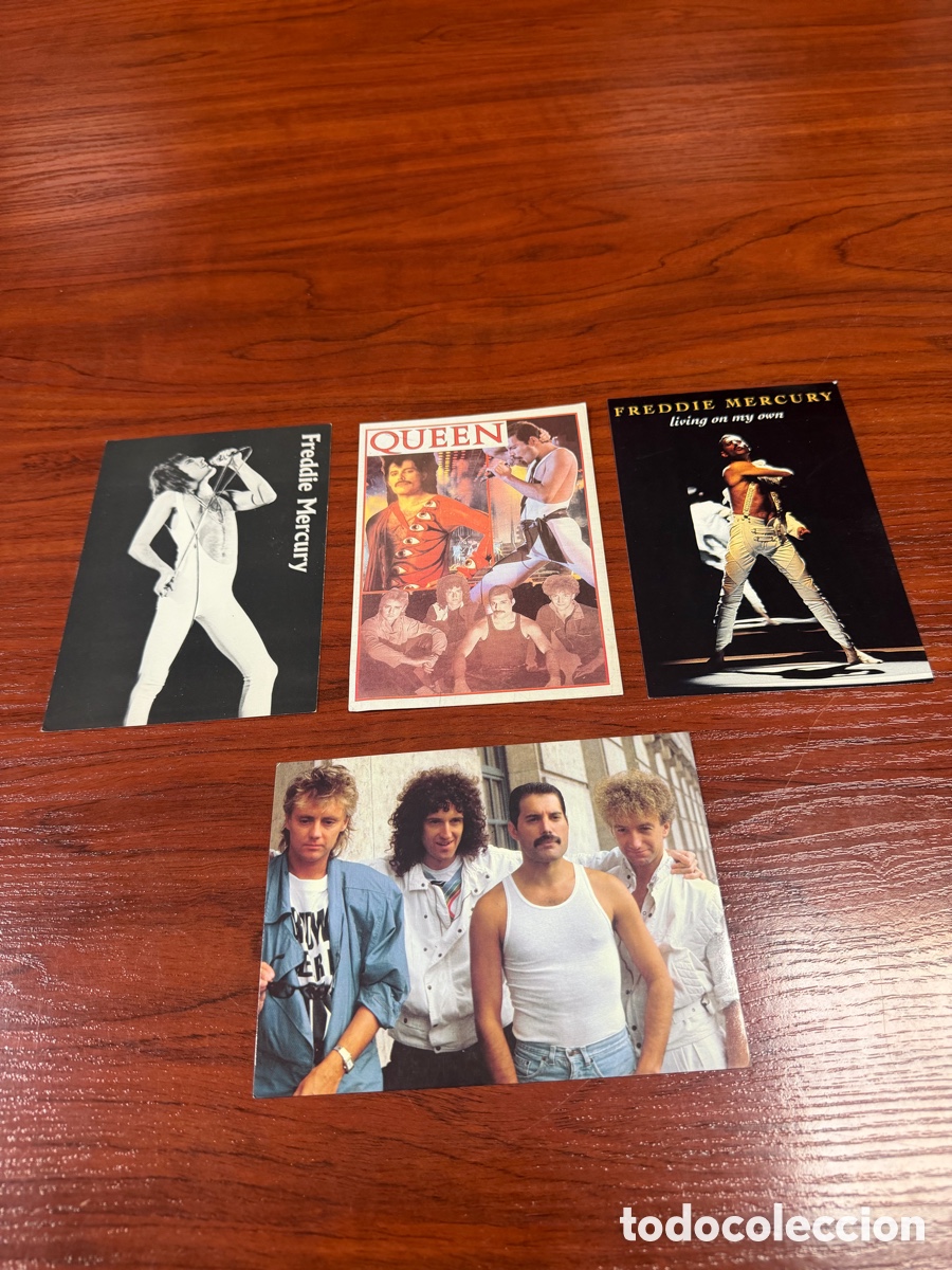 Sammelleidenschaft Andere Papierartikel: Lote 4 postales queen freedie mercury vintage