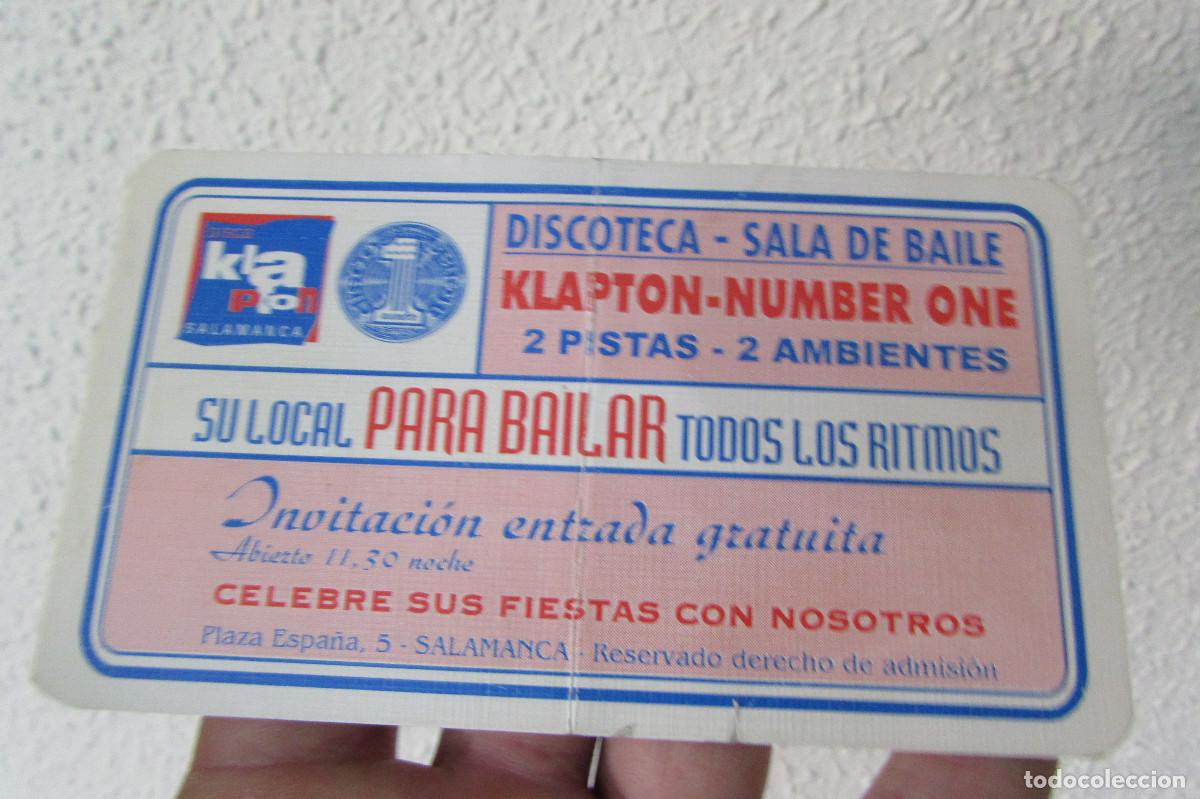 Otros Art&iacute;culos de Coleccionismo en Papel: DISCOTECA-SALA DE BAILE-KLAPTON-NUMBER ONE ENTRAA INVITACION-PLAZA ESPA&Ntilde;A-SALAMANCA