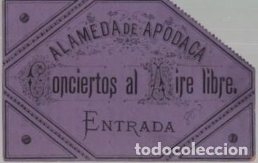 Otros Art&iacute;culos de Coleccionismo en Papel: ENTRADA CONCIERTOS AL AIRE LIBRE ALAMEDA APODACA A-PAPEL-0026