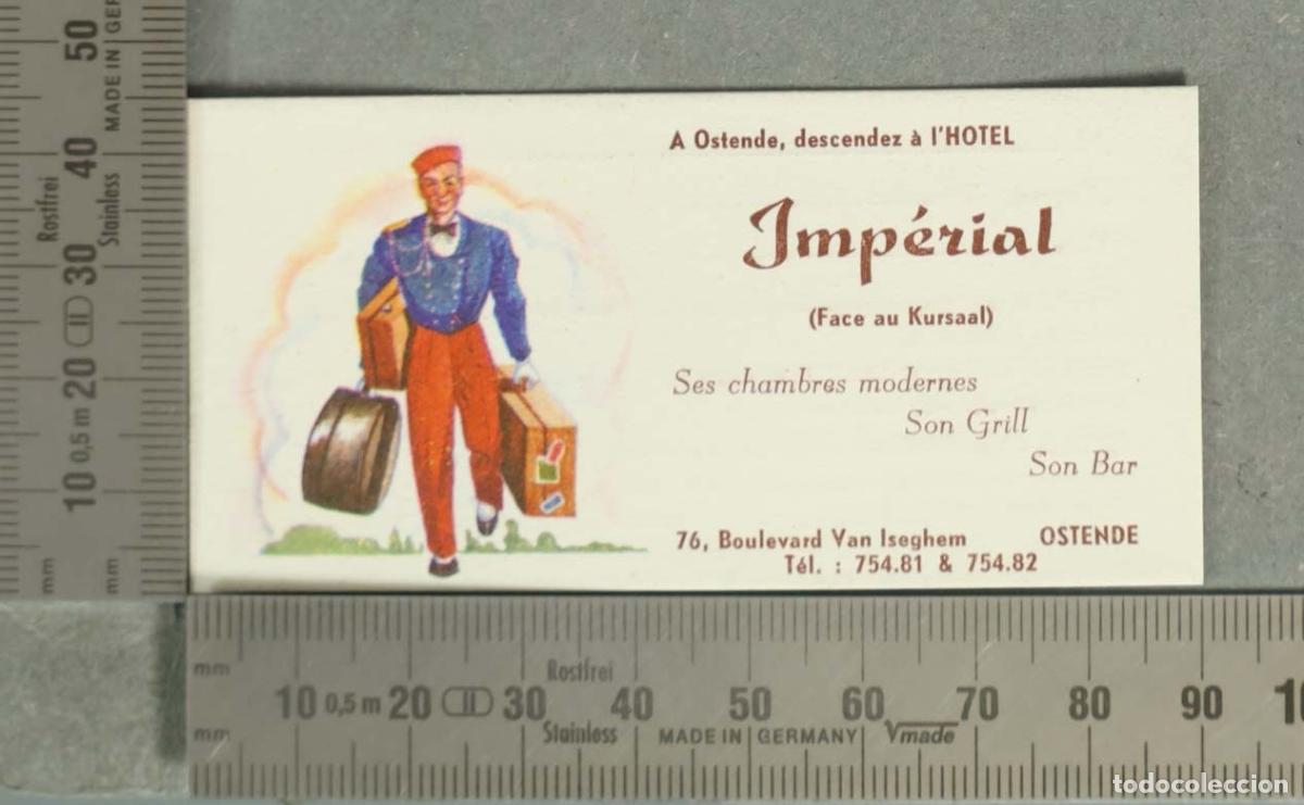 Otros Art&iacute;culos de Coleccionismo en Papel: TARJETA PUBLICITARIA. Hotel Imp&eacute;rial - Ostende