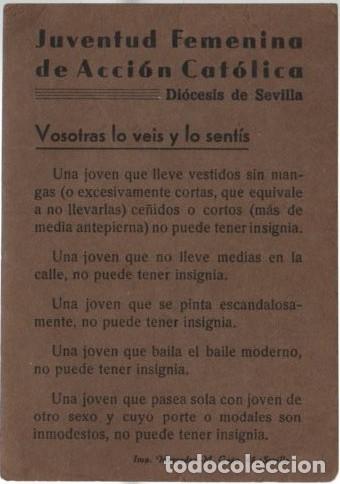 Otros Art&iacute;culos de Coleccionismo en Papel: JUVENTUD FEMENINA DE ACCION CAT&Oacute;LICA. DIOCESIS DE SEVILLA A-PAPEL-0041