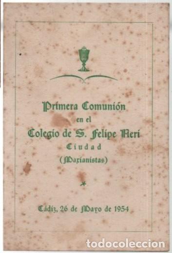 Otros Art&iacute;culos de Coleccionismo en Papel: INVITACION DOBLE 1954 PRIMERA COMUNION COLEGIO SAN FELIPE NERI (C&Aacute;DIZ) A-PAPEL-0043