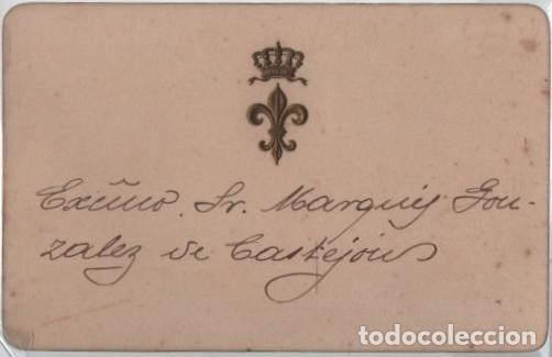 Otros Art&iacute;culos de Coleccionismo en Papel: TARJETA PRESENTACION MARQUEZ GONZALEZ DE CASTEJON A-PAPEL-0045