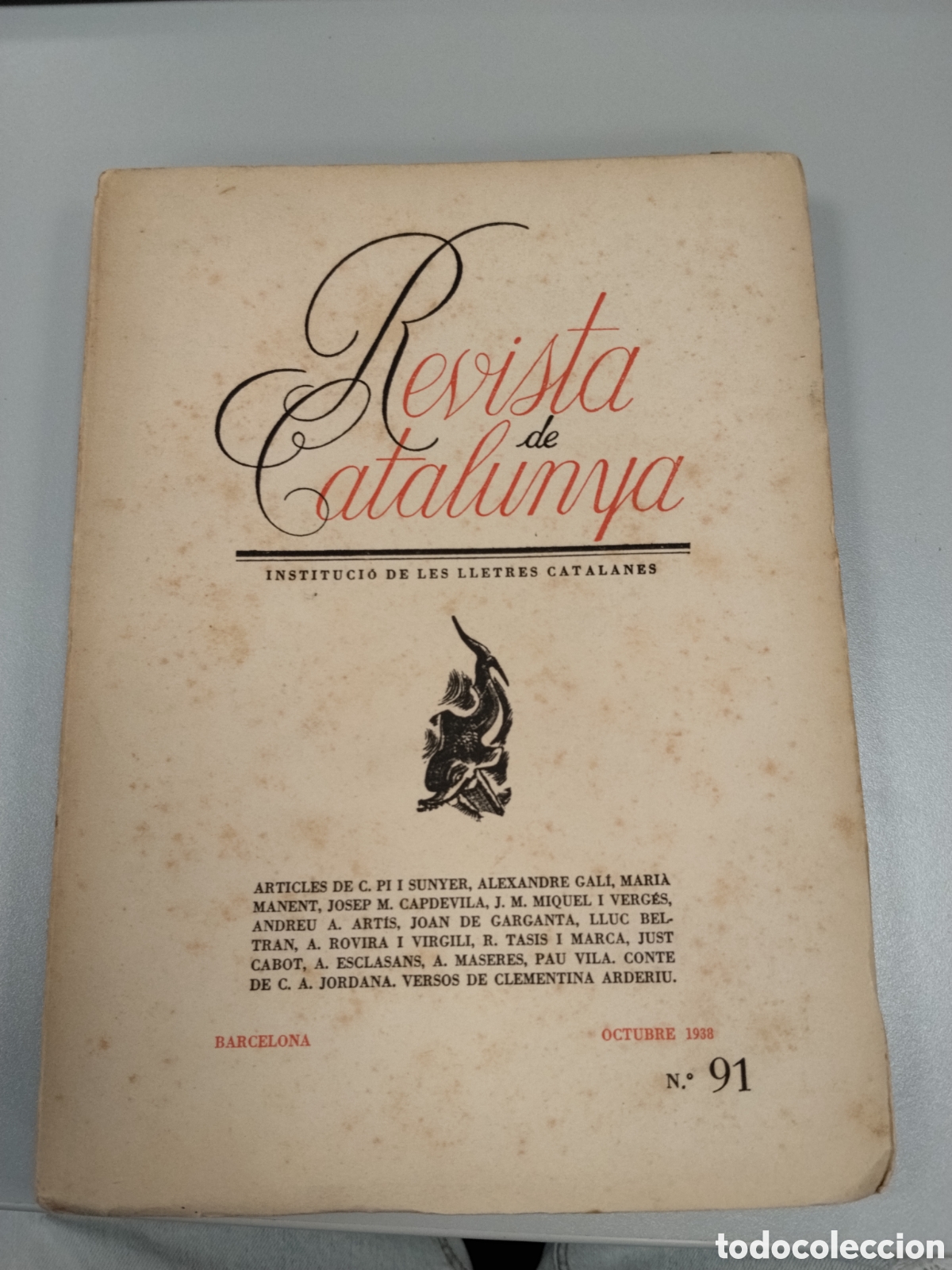 Otros Art&iacute;culos de Coleccionismo en Papel: Revista de Catalunya guerra civil.insitucio de les lletres catalanes.generalitat de catalunya.lluis