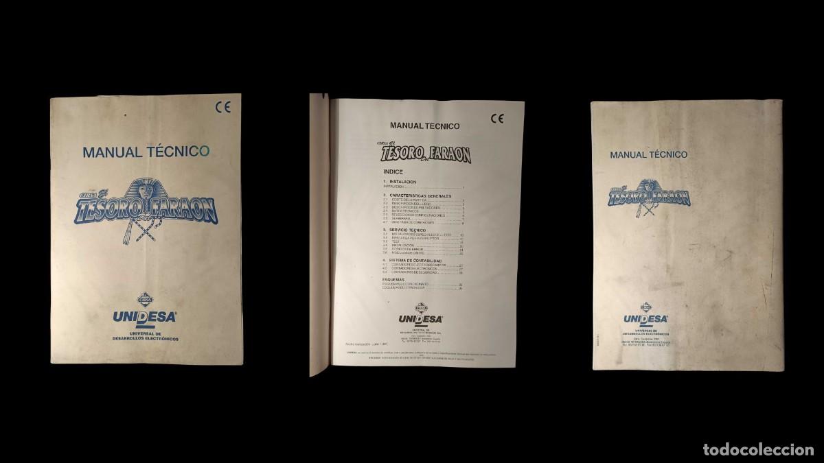 Collectionnisme Papier divers: ❤️ EL TESORO DEL FARAON, UNIDESA, MANUAL T&Eacute;CNICO, MAQUINAS RECREATIVAS, FLIPERAMA, 1997, MUY RARO