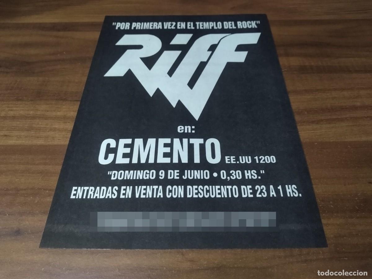 Otros Art&iacute;culos de Coleccionismo en Papel: (PC716) Publicidad Riff * Cemento * 1991