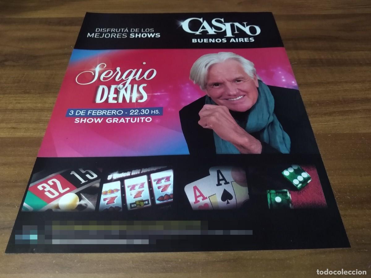 Otros Art&iacute;culos de Coleccionismo en Papel: (PC720) Publicidad Sergio Denis * Casino Buenos Aires * 2016