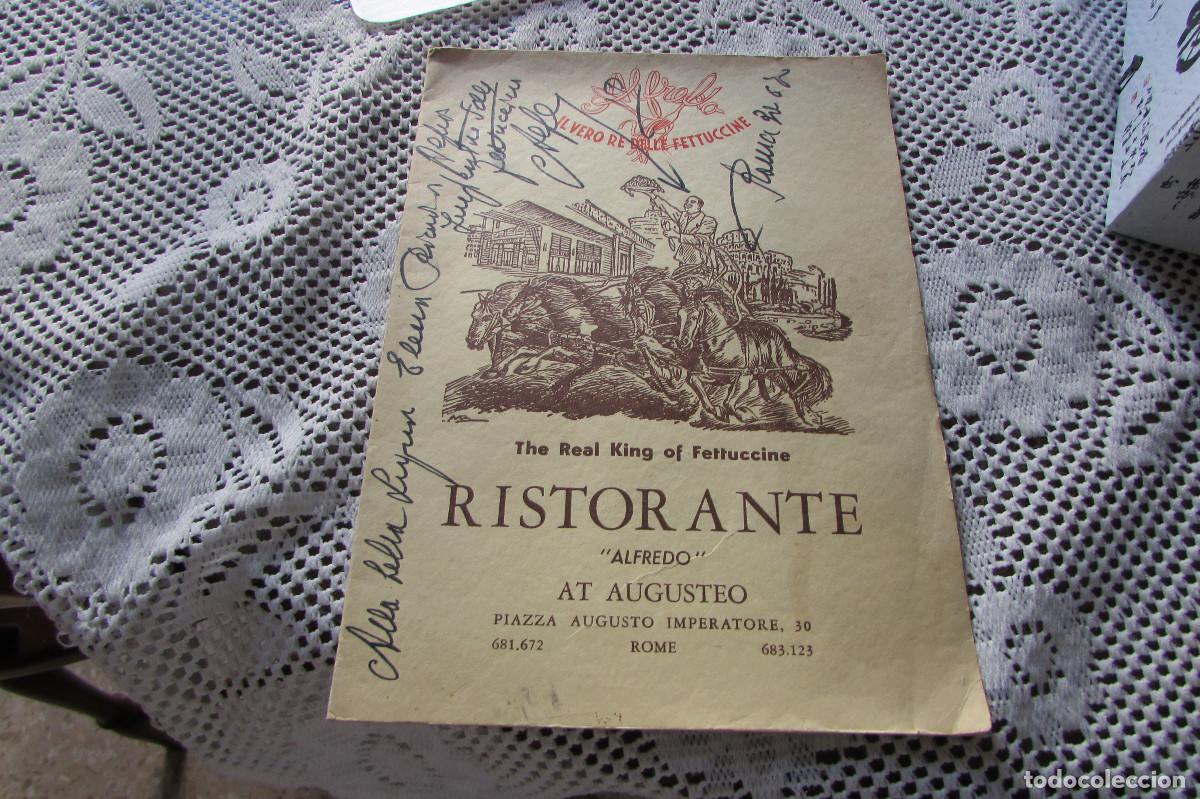Otros Art&iacute;culos de Coleccionismo en Papel: Restaurant Menu ALFREDO IL VERO RE DELLE FETTUCCINE