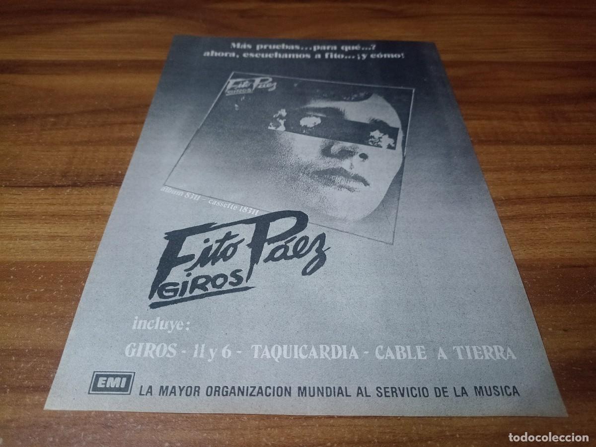 Otros Art&iacute;culos de Coleccionismo en Papel: (PC730) Publicidad Fito Paez * Giros * 1984