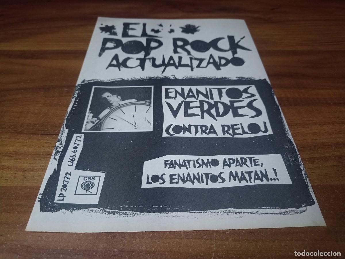 Otros Art&iacute;culos de Coleccionismo en Papel: (PC741) Publicidad Los Enanitos Verdes * Contra Reloj * 1986