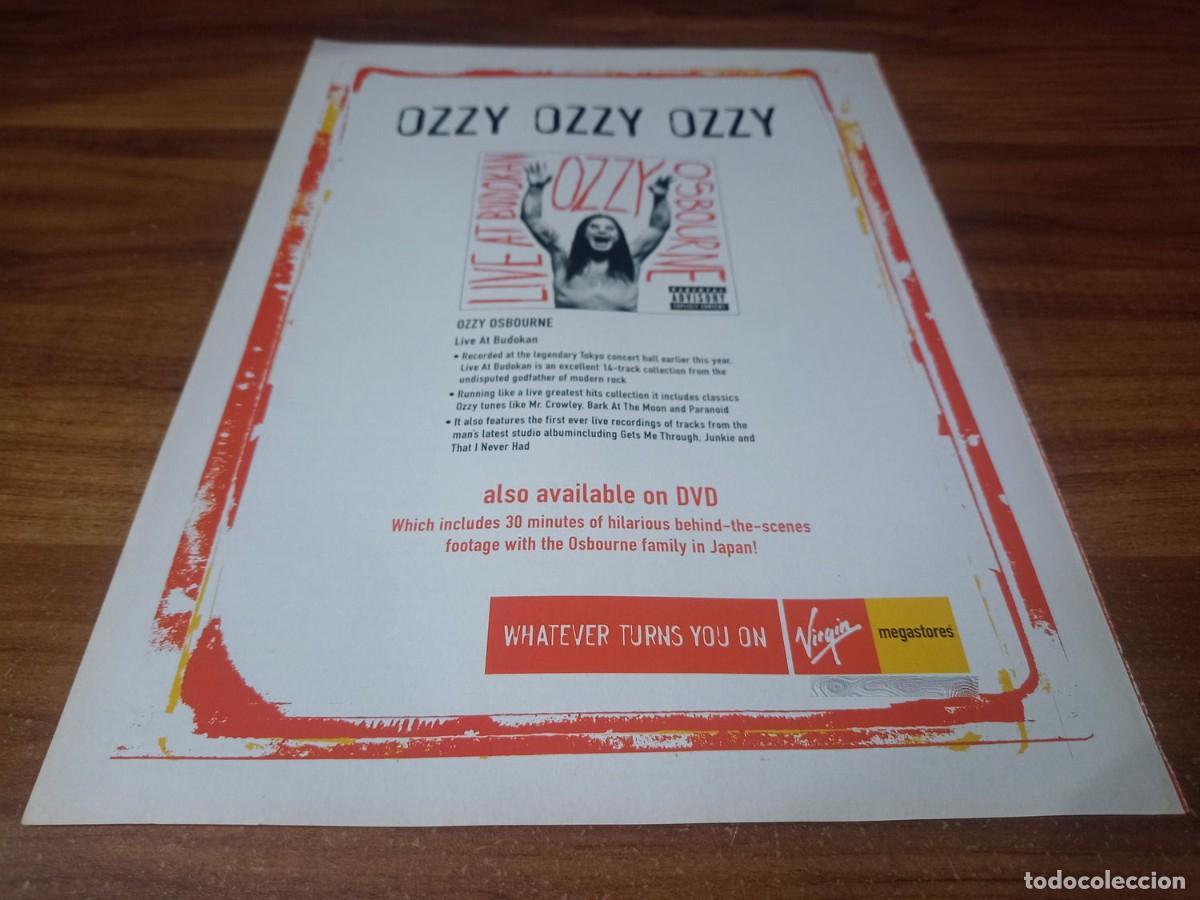 Otros Art&iacute;culos de Coleccionismo en Papel: (PC752) Publicidad Ozzy Osbourne * Live At Budokan * 2002