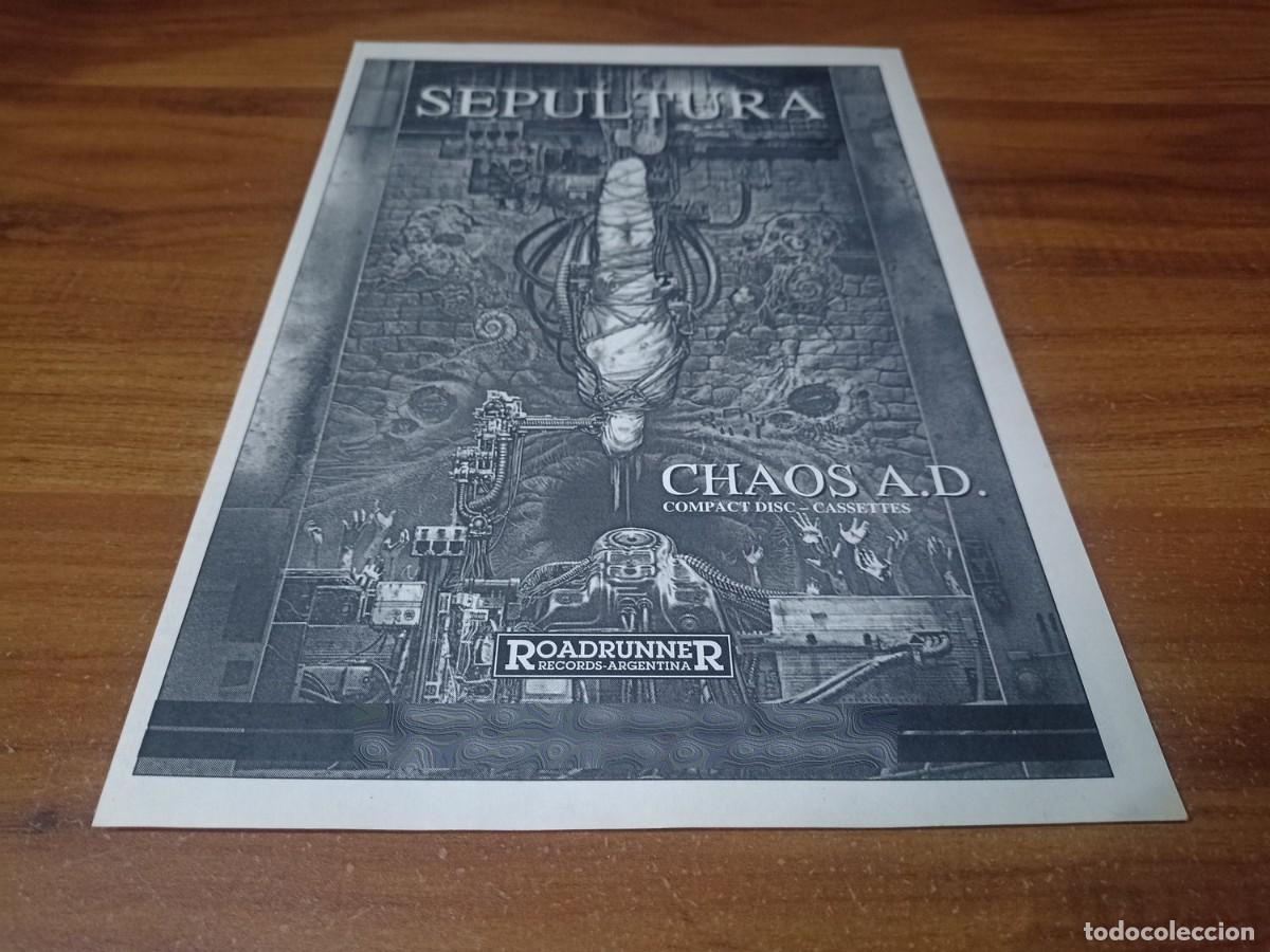 Otros Art&iacute;culos de Coleccionismo en Papel: (PC762) Publicidad Sepultura * Chaos A.D. * 1993