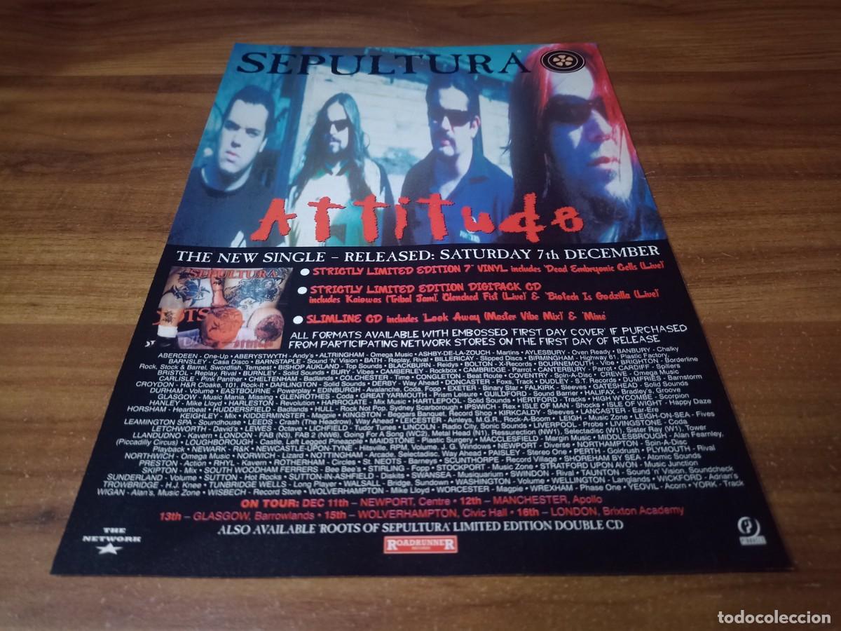 Altri oggetti di carta: (PC763) Publicidad Sepultura * Attitude * 1996