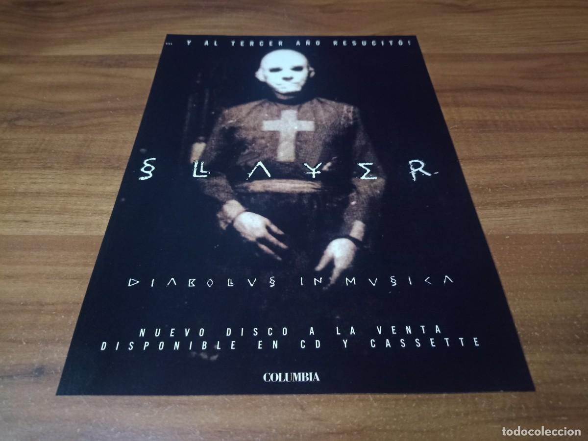 Altri oggetti di carta: (PC764) Publicidad Slayer * Diabolus In Musica * 1998