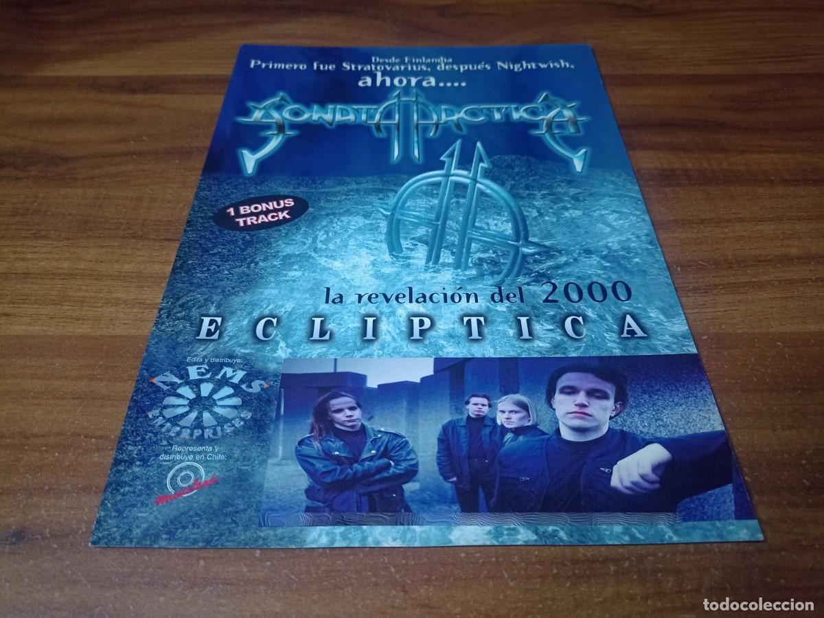 Altri oggetti di carta: (PC766) Publicidad Sonata Arctica * Ecliptica * 1999