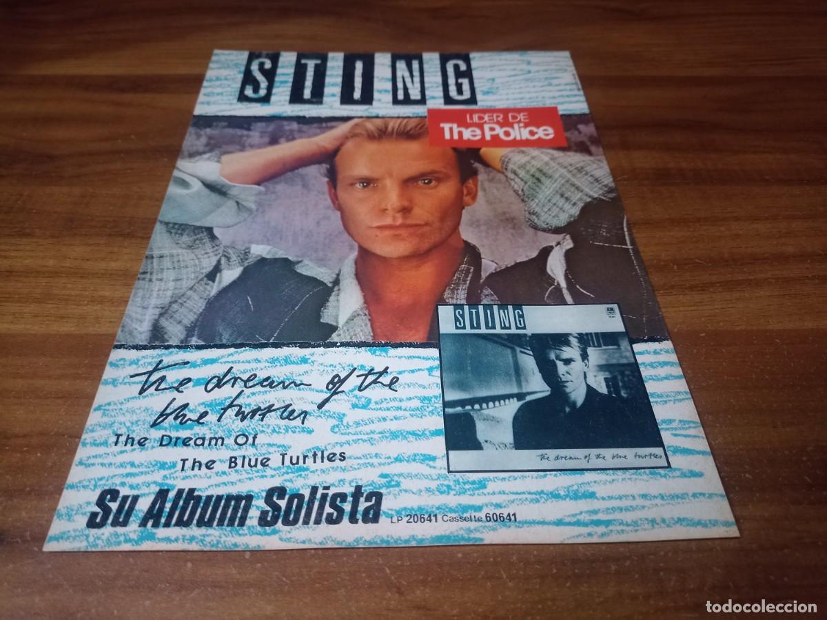 Otros Art&iacute;culos de Coleccionismo en Papel: (PC768) Publicidad Sting * The Dreams Of The Blue Turtles * 1985