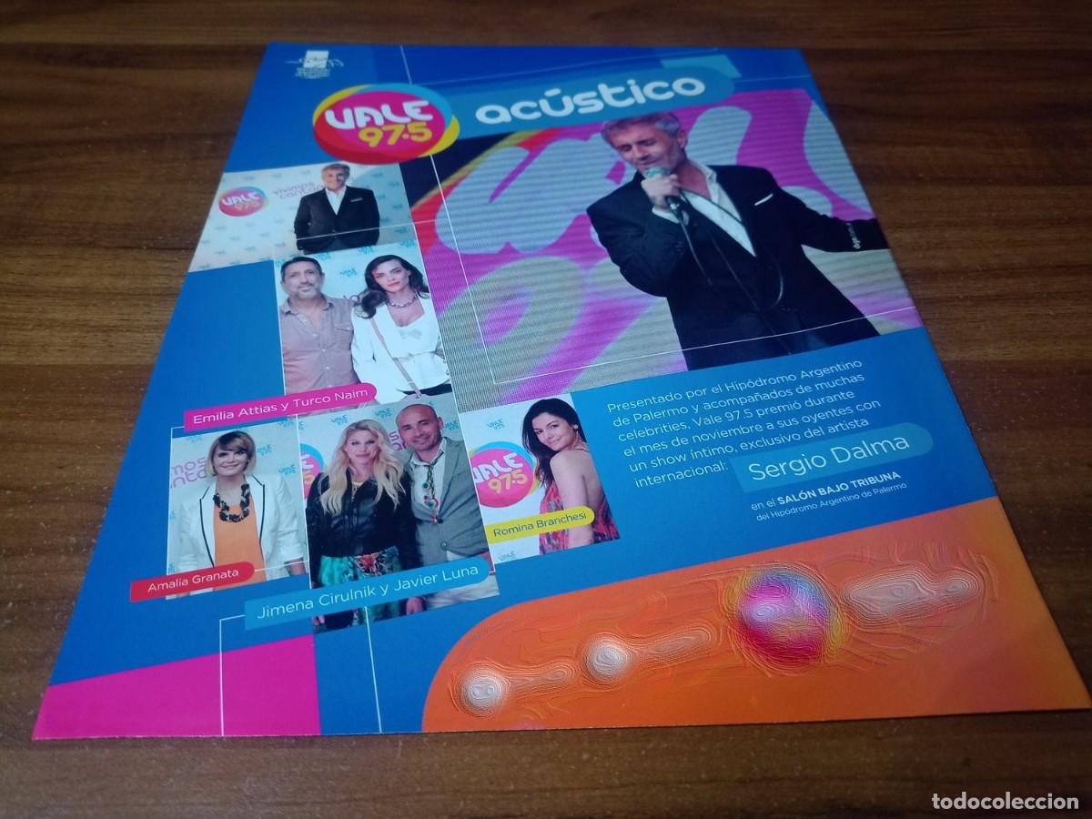 Otros Art&iacute;culos de Coleccionismo en Papel: (PC788) Publicidad Sergio Dalma * Acustico Vale * 2016
