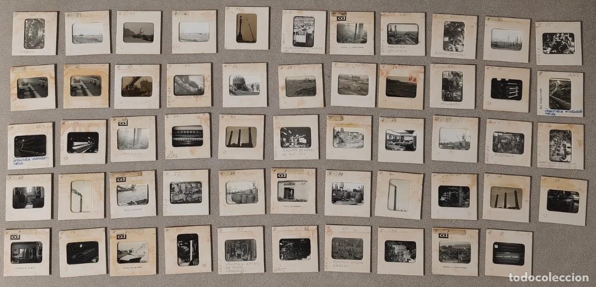 Otros Art&iacute;culos de Coleccionismo en Papel: LOTE DE 55 FOTOGRAF&Iacute;AS EN BLANCO Y NEGRO DE INDUSTRIA Y MAQUINARIA EN TAMA&Ntilde;O DIAPOSITIVA - A&Ntilde;OS 70