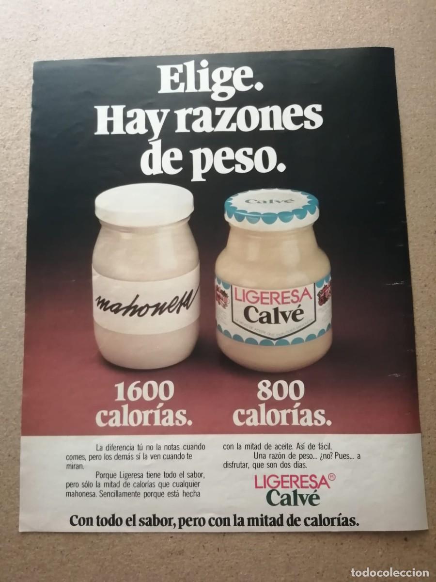 Otros Art&iacute;culos de Coleccionismo en Papel: ANUNCIO. MAHONESA LIGERESA, CALVE
