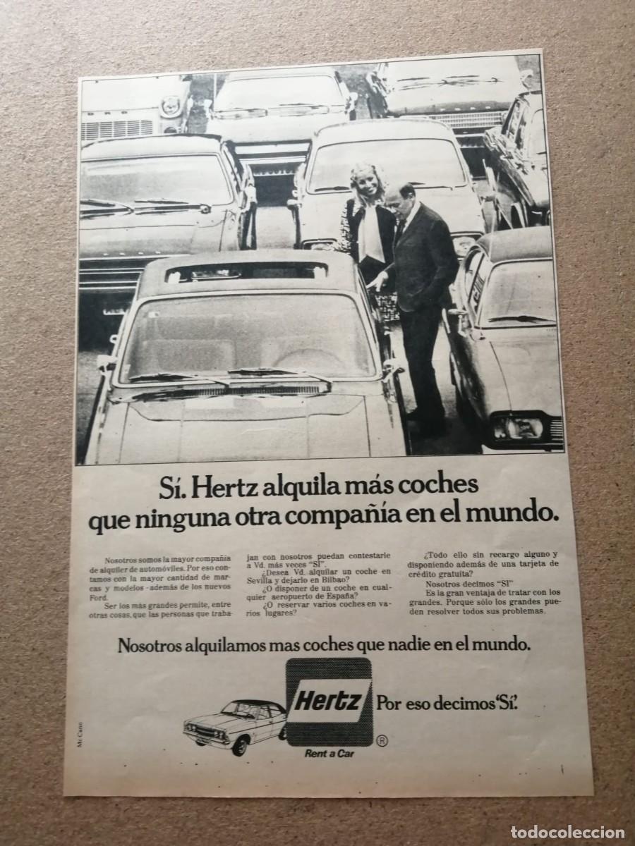Otros Art&iacute;culos de Coleccionismo en Papel: ANUNCIO. ALQUILER DE VEHICULOS HERTZ
